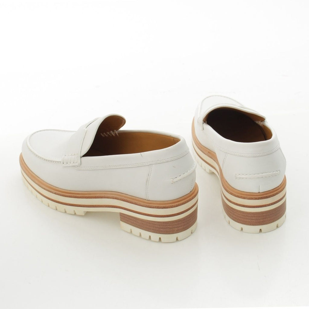 Hermes Leather Moccasins Ivy Loafers Shoes Sold White — view 4