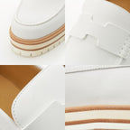 Hermes Leather Moccasins Ivy Loafers Shoes Sold White — view 8