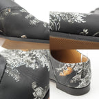 Hermes Leather Animal Pattern Equateur Print Shoes Black — view 9