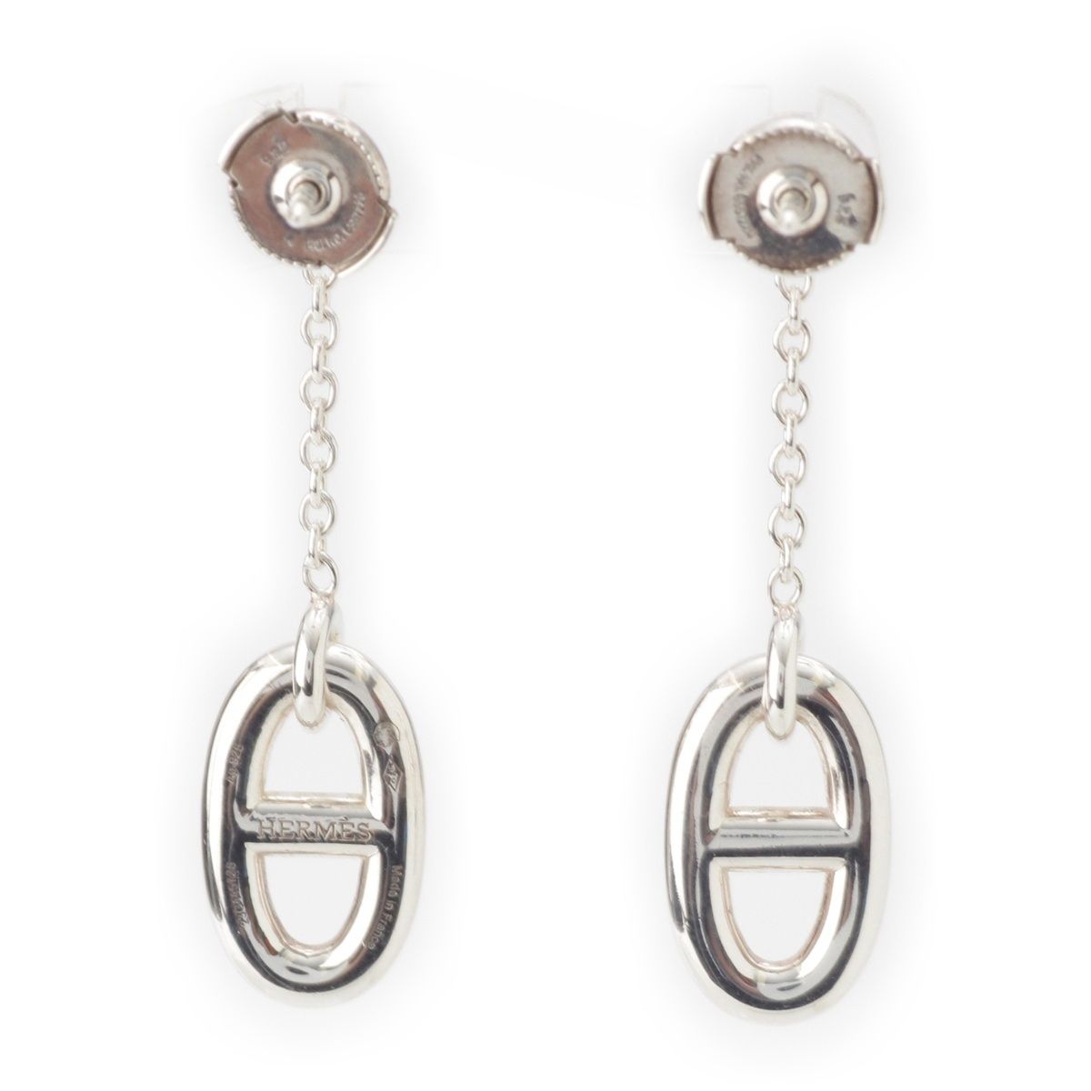 Hermes Chaine D'ancre Farandole Earrings Silver — view 3