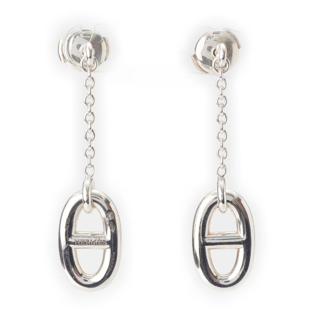 Hermes Chaine D'ancre Farandole Earrings Silver