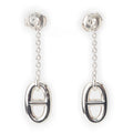 Hermes Chaine D'ancre Farandole Earrings Silver