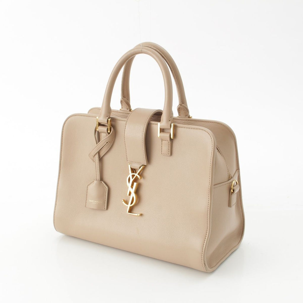 Saint Laurent Baby Cabas Leather 2-Way Shoulder Handbag Beige — view 2