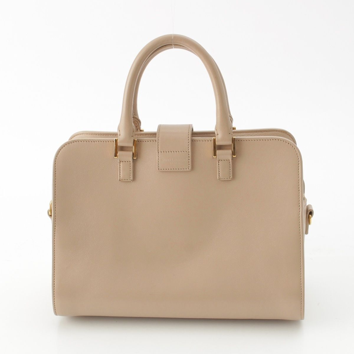 Saint Laurent Baby Cabas Leather 2-Way Shoulder Handbag Beige — view 4