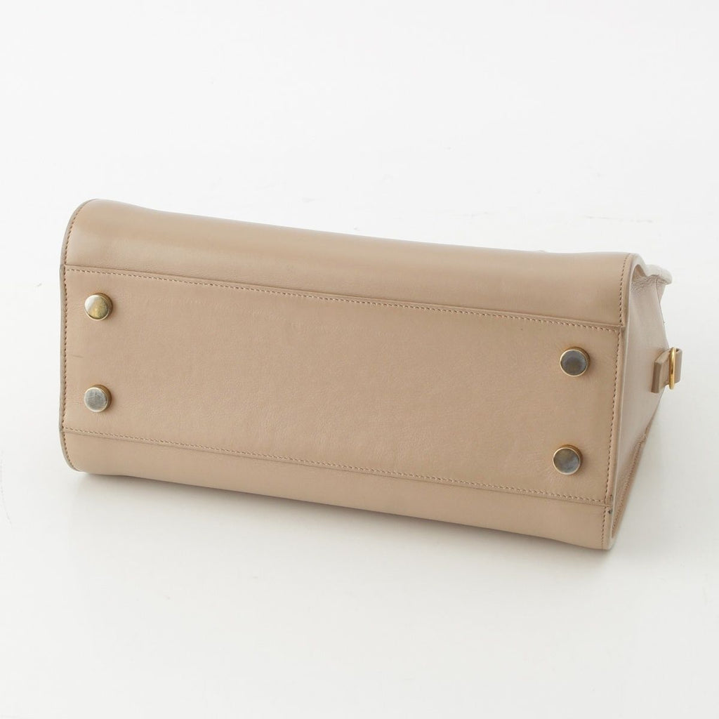 Saint Laurent Baby Cabas Leather 2-Way Shoulder Handbag Beige — view 5