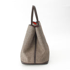 Hermes Garden Party GM Toilet Blanc Negonda Herringbone Handbag Tote Ecru — view 3