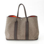Hermes Garden Party GM Toilet Blanc Negonda Herringbone Handbag Tote Ecru — view 4