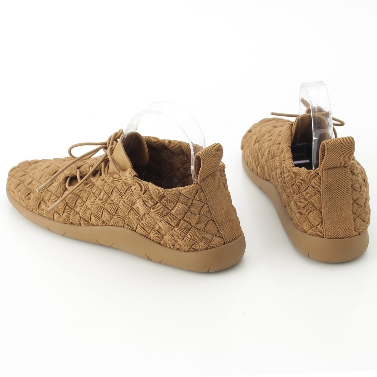 Bottega Veneta Intrecciato Lace Up Low Cut Sneakers Brown — view 4