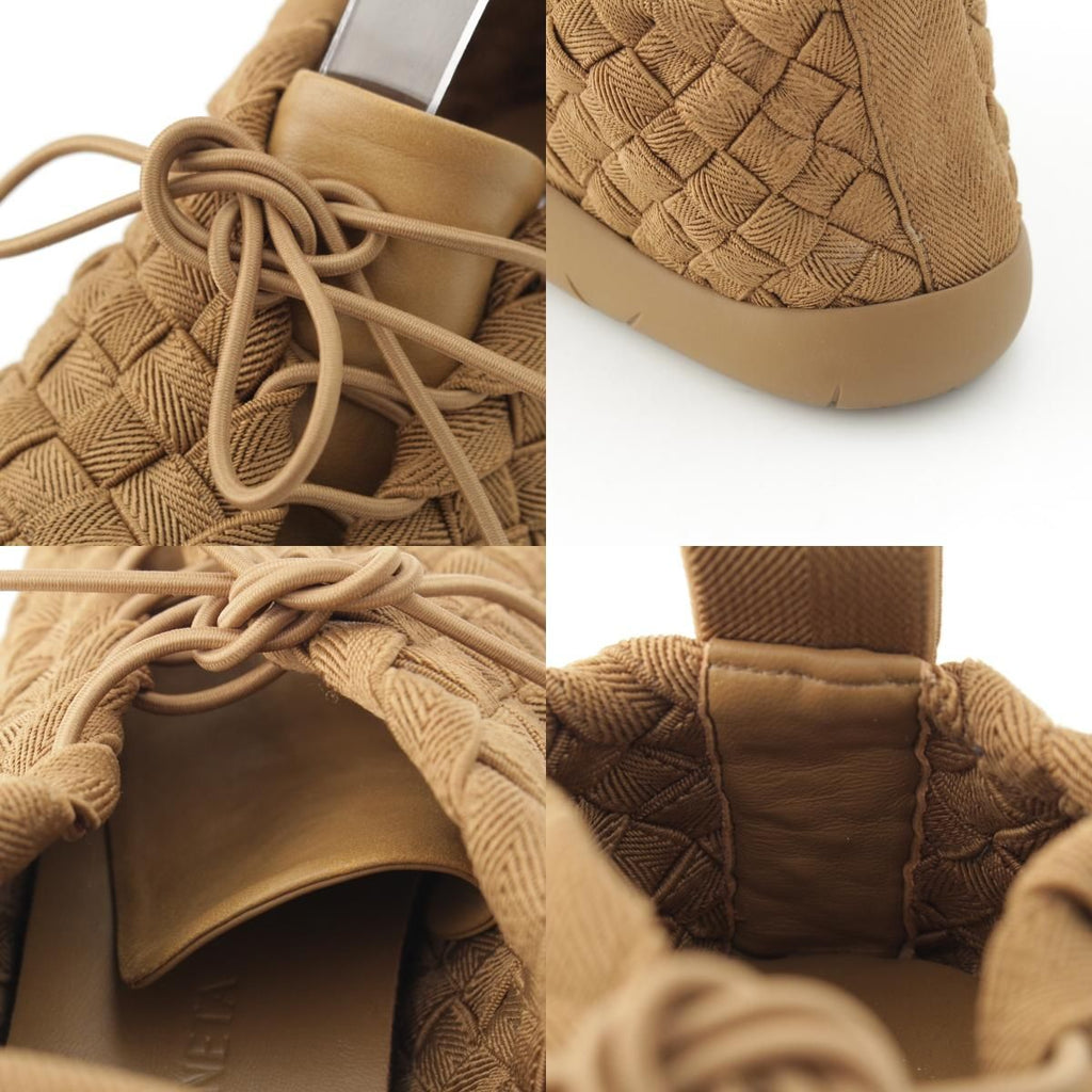 Bottega Veneta Intrecciato Lace Up Low Cut Sneakers Brown — view 9