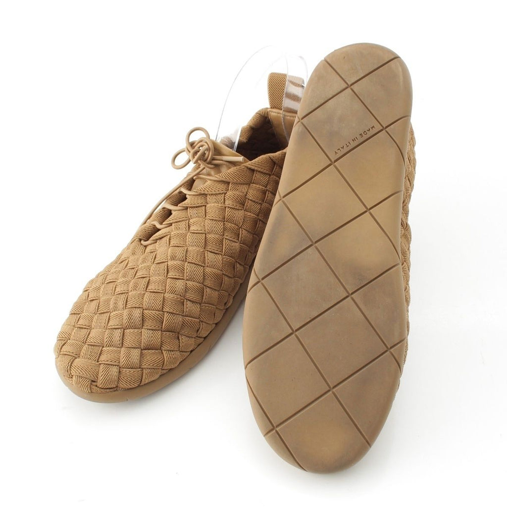 Bottega Veneta Intrecciato Lace Up Low Cut Sneakers Brown — view 5