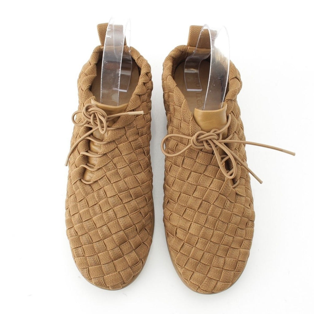 Bottega Veneta Intrecciato Lace Up Low Cut Sneakers Brown — view 2