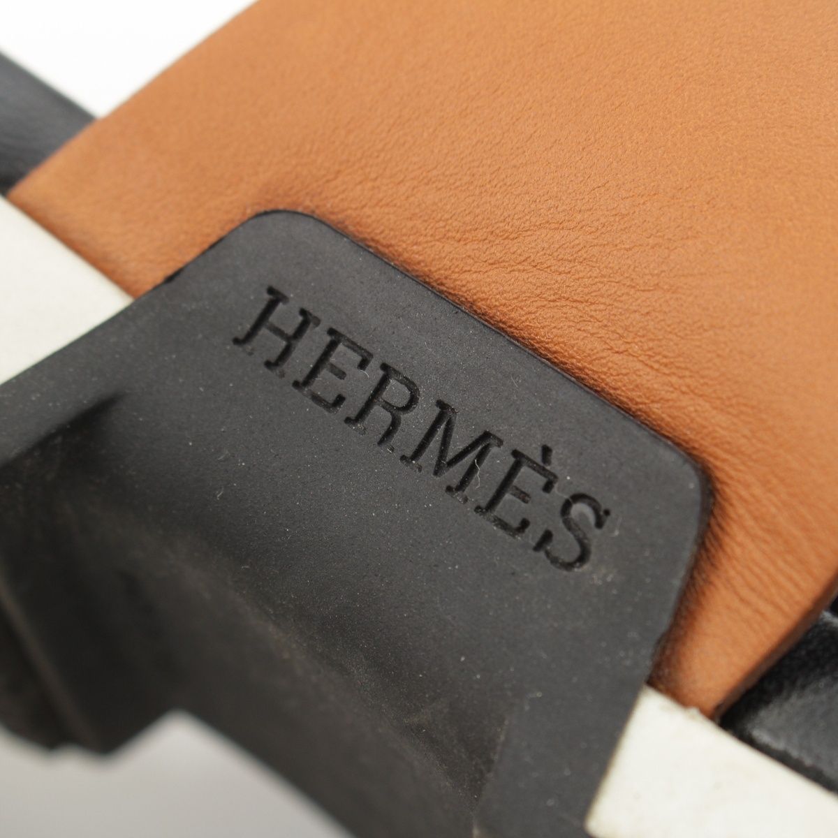 Hermes Varadero Leather Sandals Brown — view 7