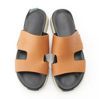 Hermes Varadero Leather Sandals Brown — view 2
