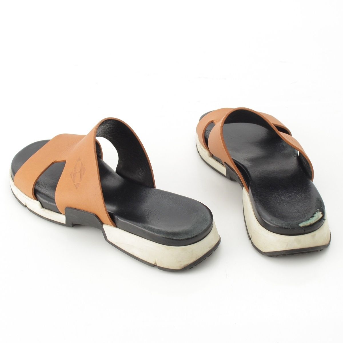 Hermes Varadero Leather Sandals Brown — view 4