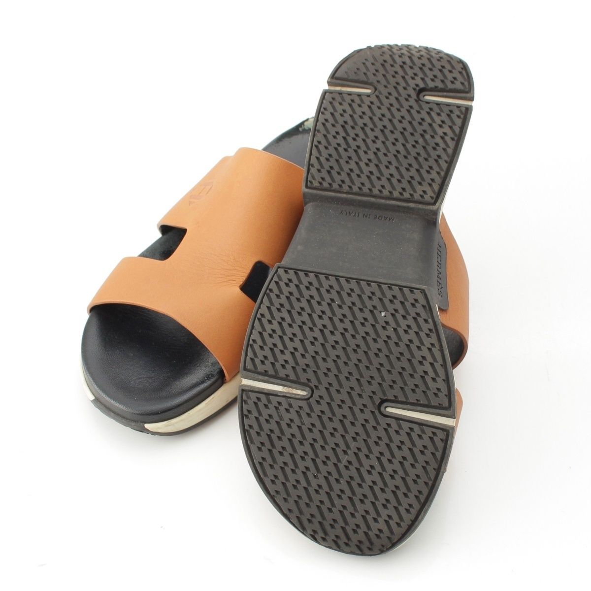 Hermes Varadero Leather Sandals Brown — view 5