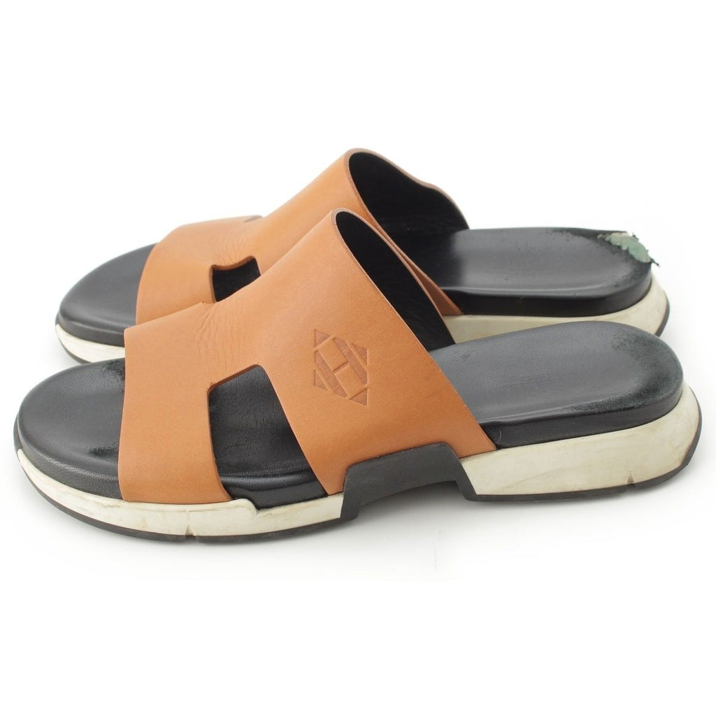 Hermes Varadero Leather Sandals Brown — view 3