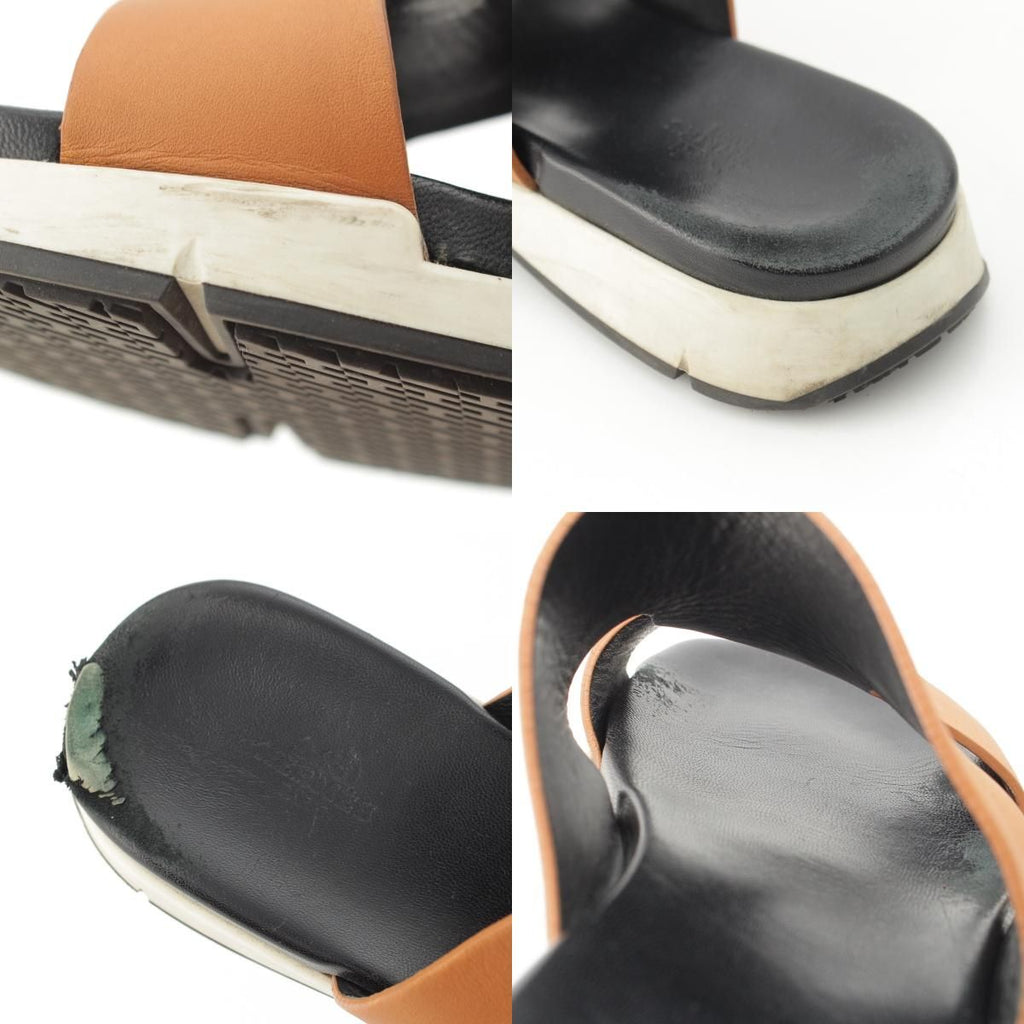 Hermes Varadero Leather Sandals Brown — view 9