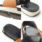 Hermes Varadero Leather Sandals Brown — view 9