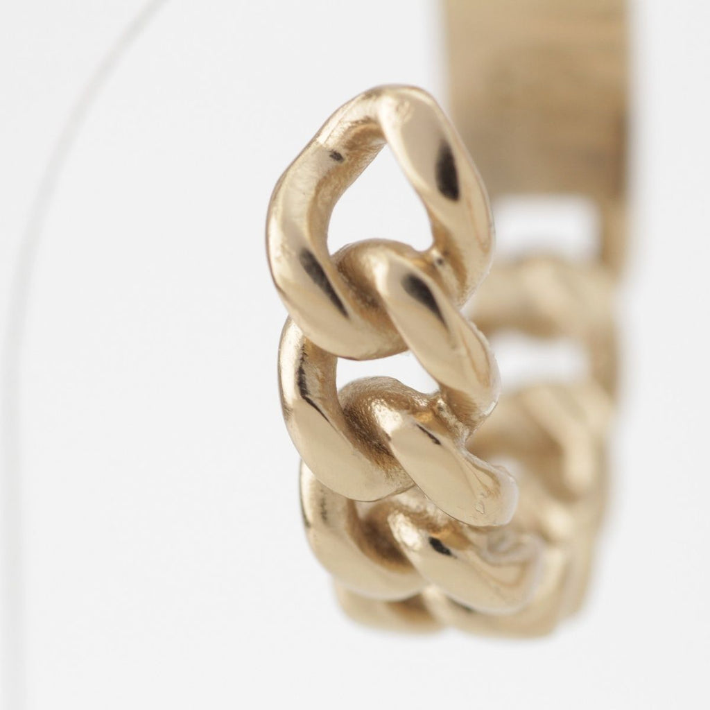 Chanel Chain Motif Hoop Earrings Gold — view 6