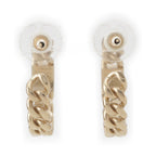 Chanel Chain Motif Hoop Earrings Gold — view 3