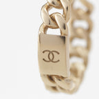 Chanel Chain Motif Hoop Earrings Gold — view 4