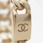 Chanel Chain Motif Hoop Earrings Gold — view 5