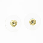 Chanel CC Logo Pearl Earrings Champagne Gold — view 9