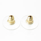 Chanel CC Logo Pearl Earrings Champagne Gold — view 8