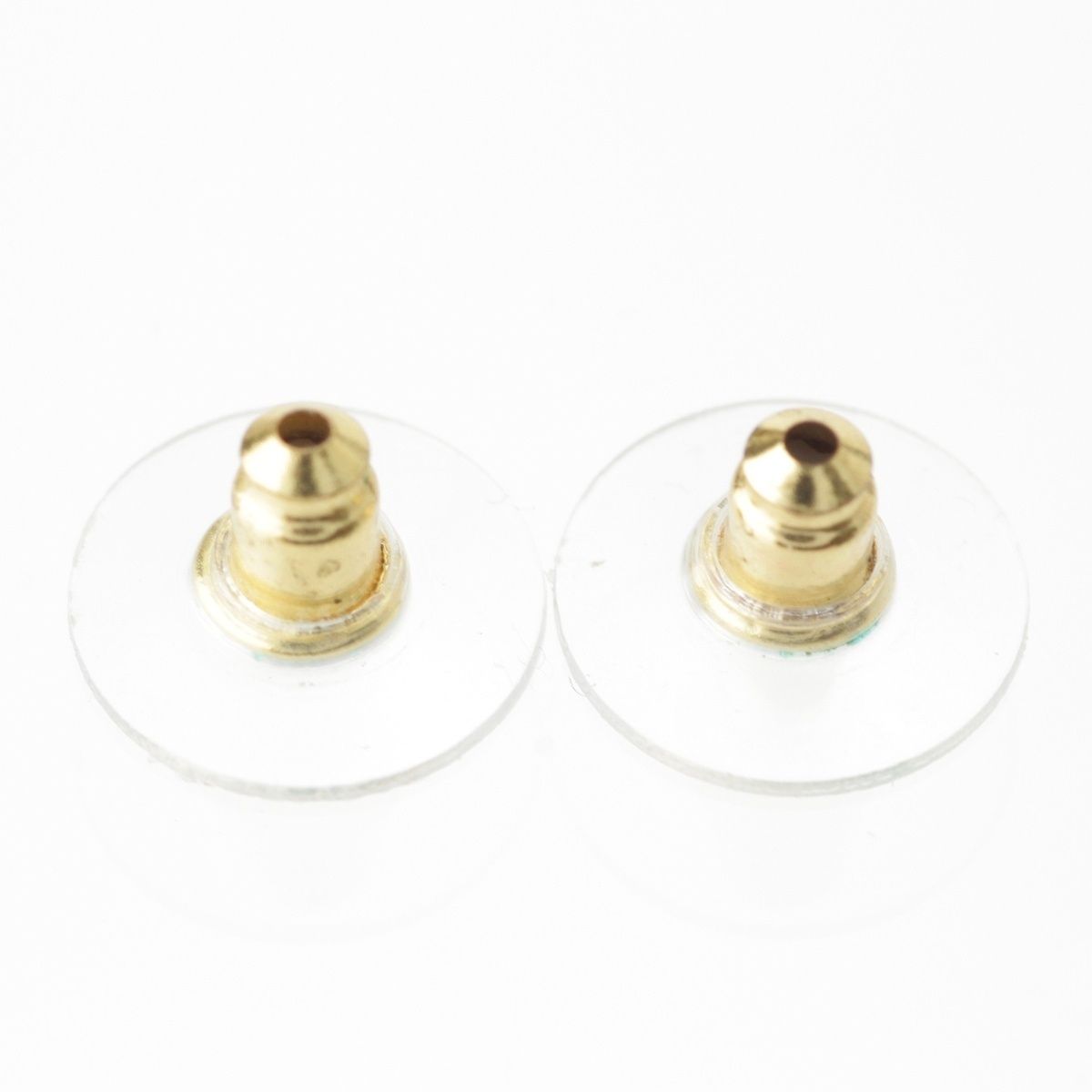 Chanel CC Logo Pearl Earrings Champagne Gold — view 8