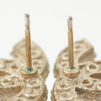 Chanel CC Logo Pearl Earrings Champagne Gold — view 7