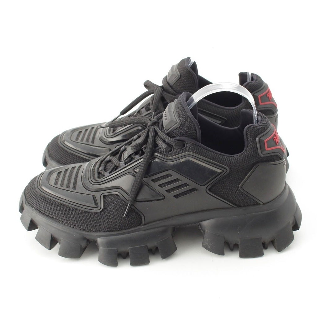 Prada Cloud Bust Sander Rubber Fabric Sneakers Black — view 3