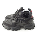 Prada Cloud Bust Sander Rubber Fabric Sneakers Black — view 3