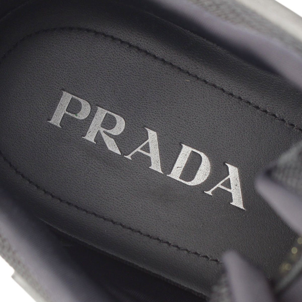 Prada Cloud Bust Sander Rubber Fabric Sneakers Black — view 7