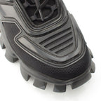Prada Cloud Bust Sander Rubber Fabric Sneakers Black — view 6