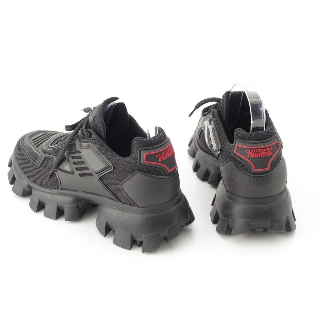Prada Cloud Bust Sander Rubber Fabric Sneakers Black — view 4