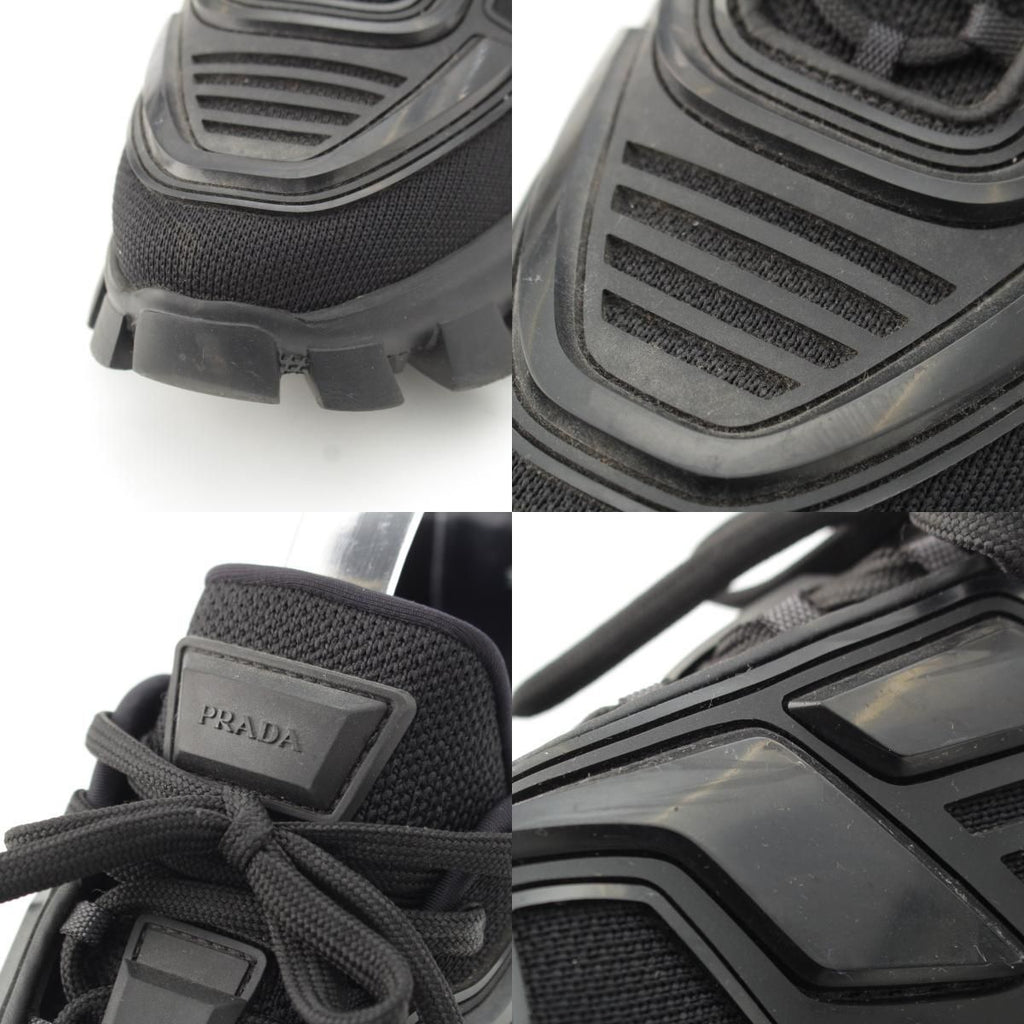 Prada Cloud Bust Sander Rubber Fabric Sneakers Black — view 8