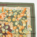 Hermes Carre 90 Silk Casse Noisette Nutcracker Scarf Green — view 3