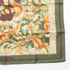 Hermes Carre 90 Silk Casse Noisette Nutcracker Scarf Green — view 5