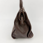 Bottega Veneta Intrecciato Shoulder Bag Leather Brown Vintage — view 5