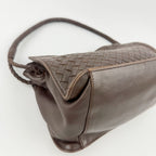 Bottega Veneta Intrecciato Shoulder Bag Leather Brown Vintage — view 8