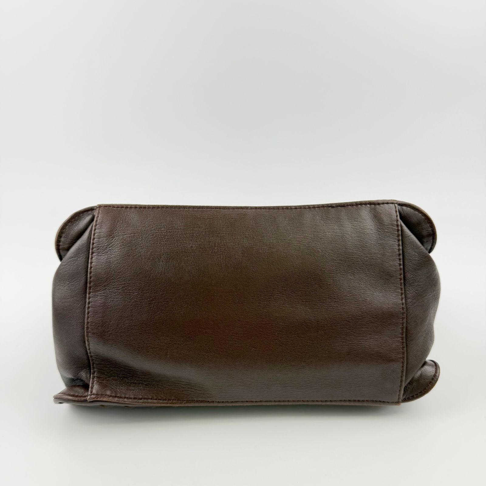 Bottega Veneta Intrecciato Shoulder Bag Leather Brown Vintage — view 7