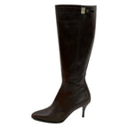 Hermes Long Boots 36 Dark Brown Leather