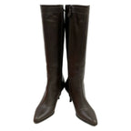 Hermes Long Boots 36 Dark Brown Leather — view 2