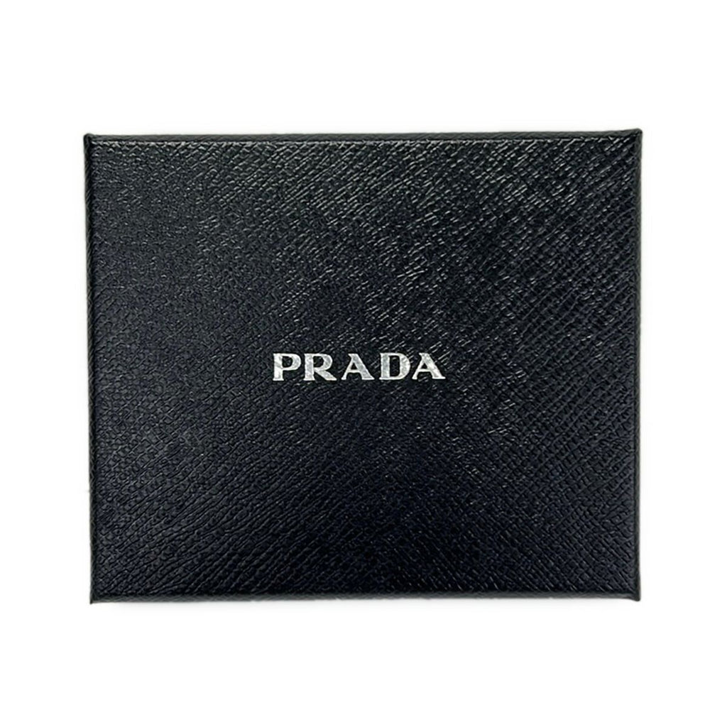 Prada Trifold Wallet Dark Navy Leather — view 6
