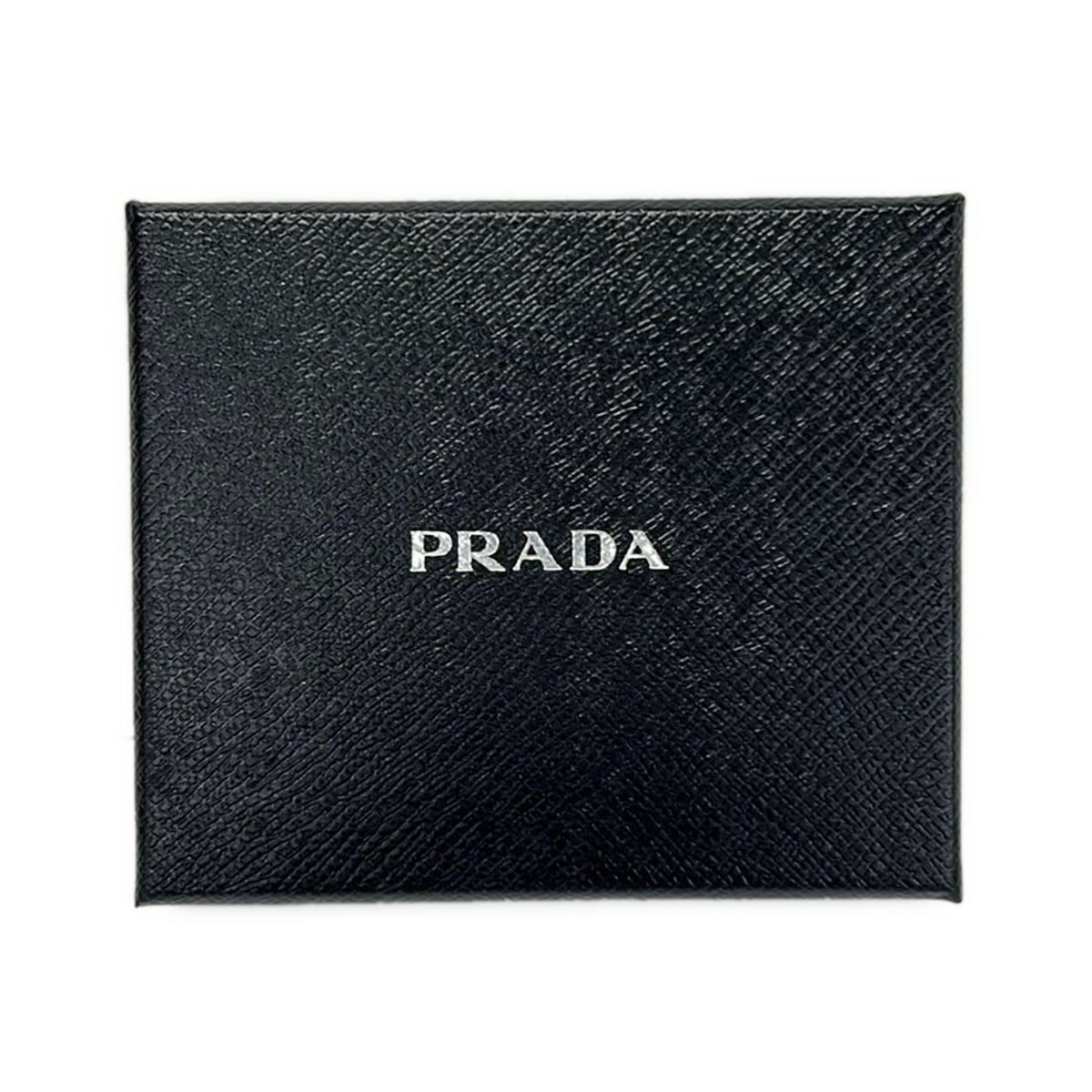 Prada Trifold Wallet Dark Navy Leather — view 6