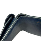 Prada Trifold Wallet Dark Navy Leather — view 8
