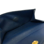 Prada Trifold Wallet Dark Navy Leather — view 4