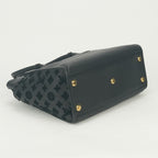 Louis Vuitton on My Side MM Tote Shoulder Bag Calf Leather Black Gold 2-Way — view 6