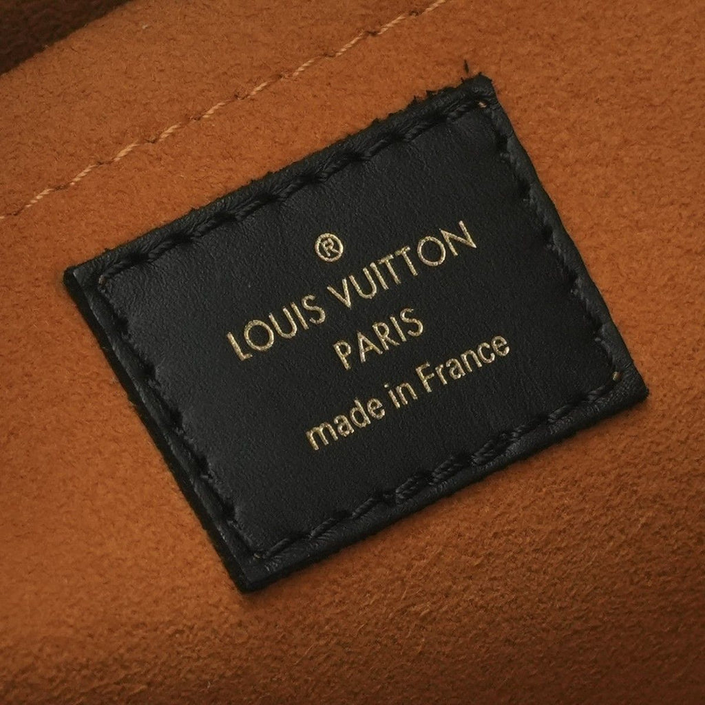 Louis Vuitton on My Side MM Tote Shoulder Bag Calf Leather Black Gold 2-Way — view 8