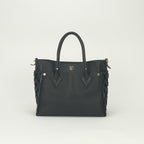 Louis Vuitton on My Side MM Tote Shoulder Bag Calf Leather Black Gold 2-Way — view 3